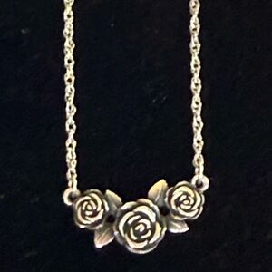 James Avery Silver Rose Necklace